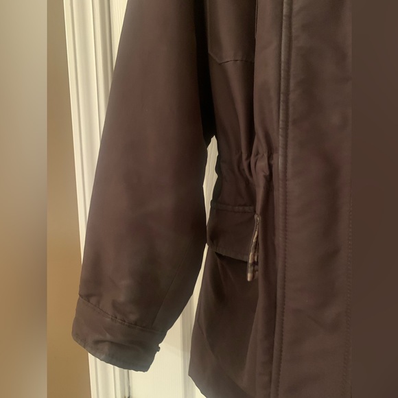 BURBERRY LONDON, Brown, Real Fur Trim Babthorpe Parka Jacket Size M - Picture 8 of 8